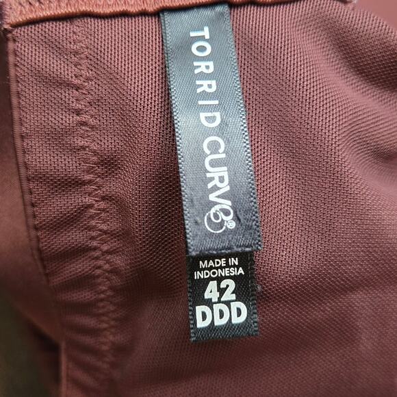 Torrid Curve 360 Back Smoothing Lightly Lined T-Shirt Bra Brown Size 42DDD - Picture 4 of 7